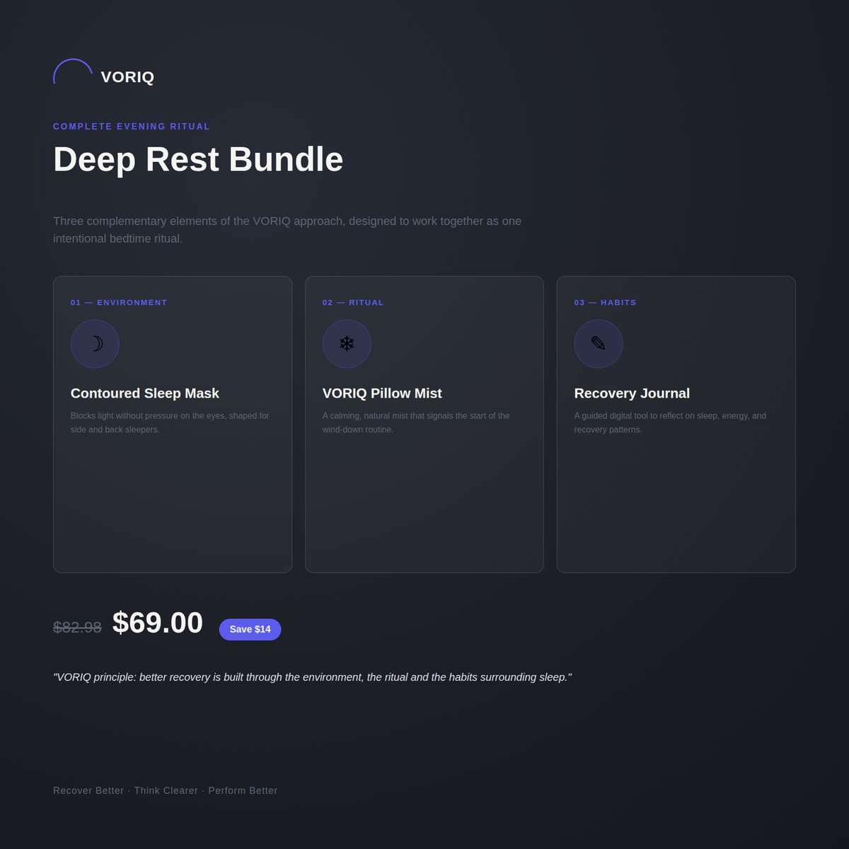 VORIQ Deep Rest Bundle