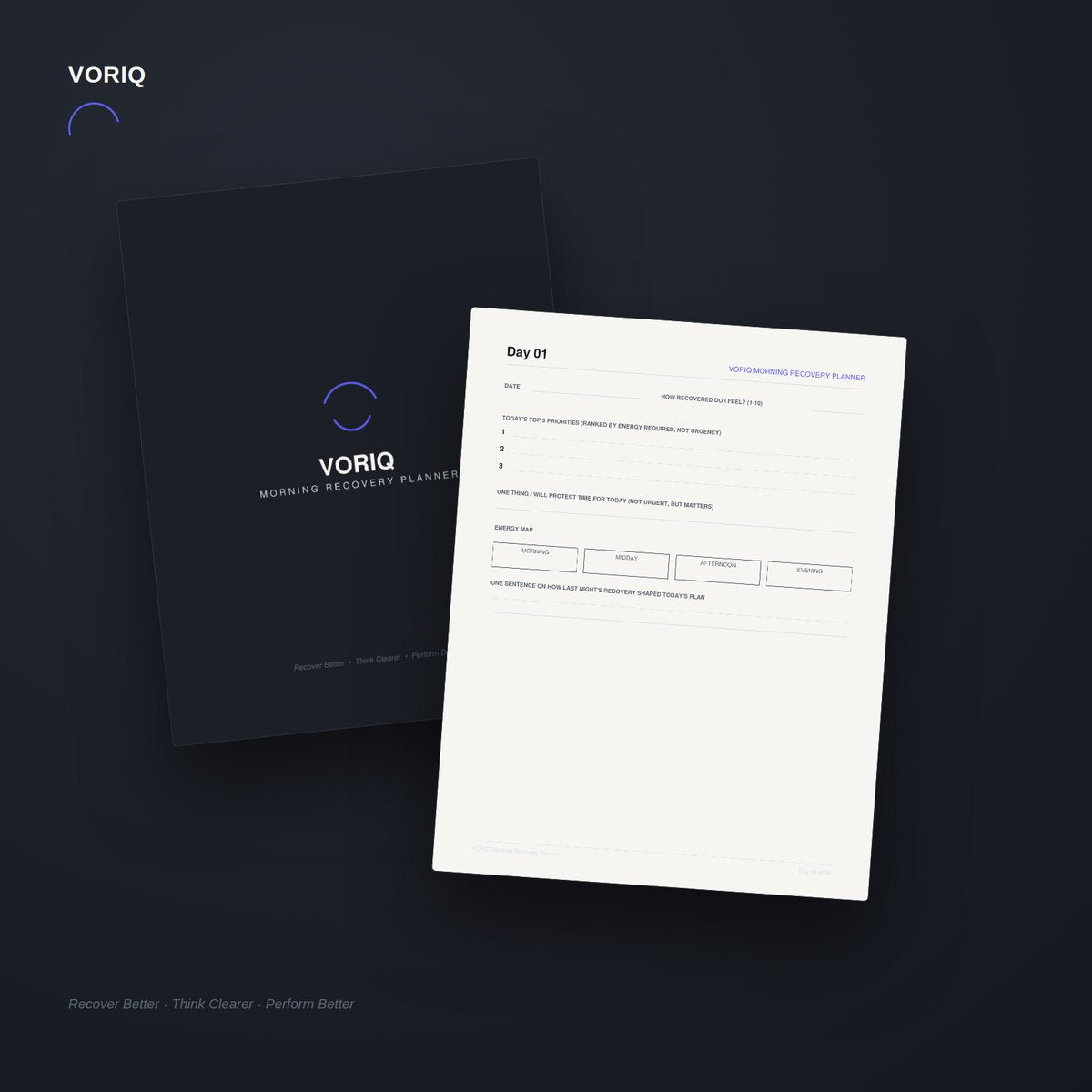 VORIQ Morning Recovery Planner